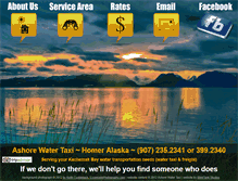 Tablet Screenshot of homerwatertaxi.com